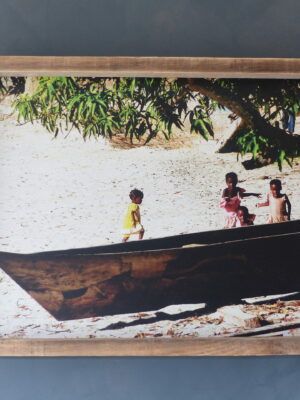 P1140449 Photo de Zanzibar "des enfants et des boutres" sur aluminium