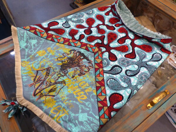 P1300003 SNOOD biologie vert d'eau et rouge