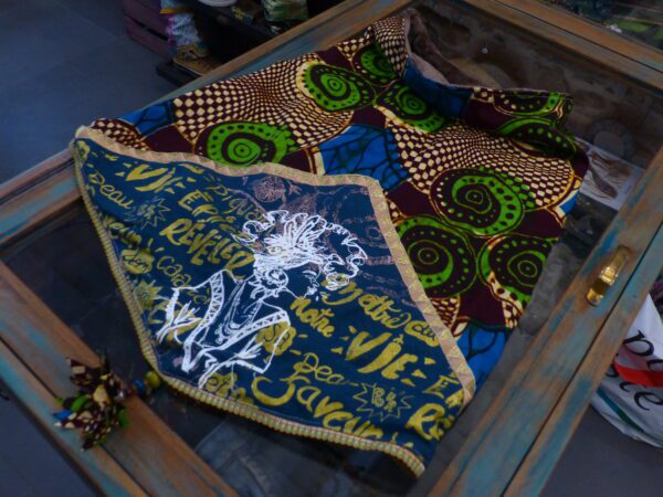 SNOOD psychédélique vert et bleu