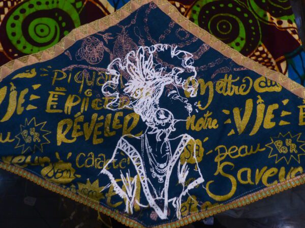 SNOOD psychédélique vert et bleu