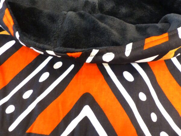 SNOOD wax type bogolan brun rouge