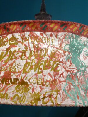 Abat-jour suspension profil corail épicé
