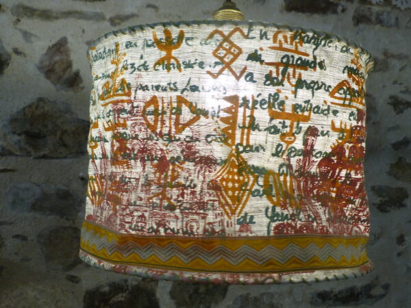 P1300371 Abat-jour suspension Algérie corail orange kaki