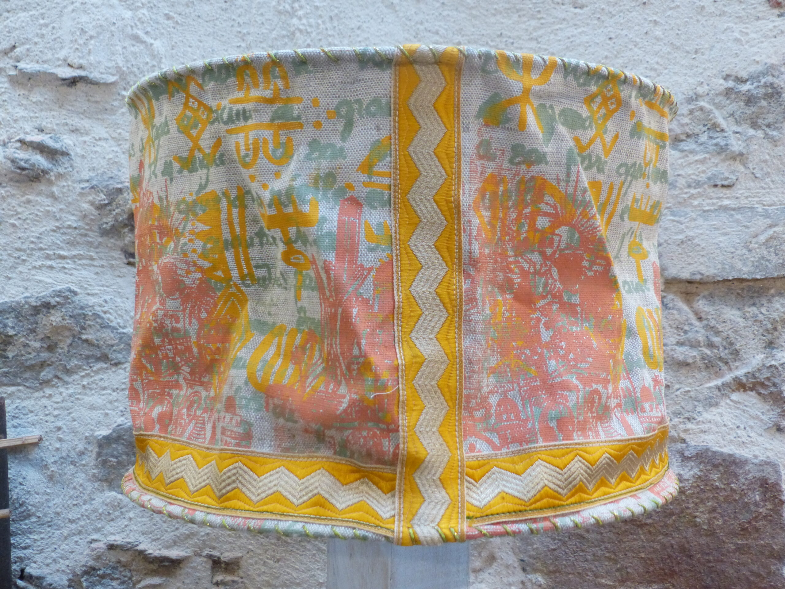 P1300376 Abat-jour suspension Algérie corail orange kaki