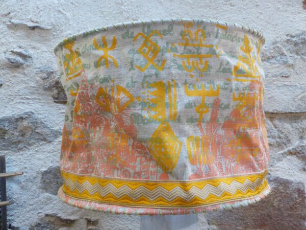 P1300377 Abat-jour suspension Algérie corail orange kaki