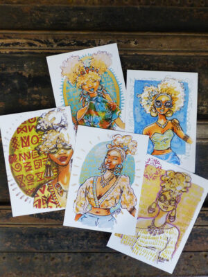 P1300386 Lot de 5 cartes postales