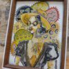 Portrait de femme "Bogolan #10"