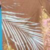Top caramel sérigraphié, à nouer,  taille unique