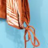 Top caramel sérigraphié, à nouer,  taille unique