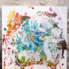 Toile "Apéro Estival" encre acrylique et sérigraphie