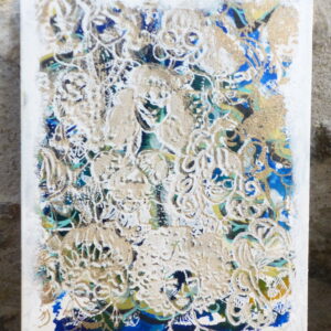 Toile "femmes du monde" encres acryliques et sérigraphie